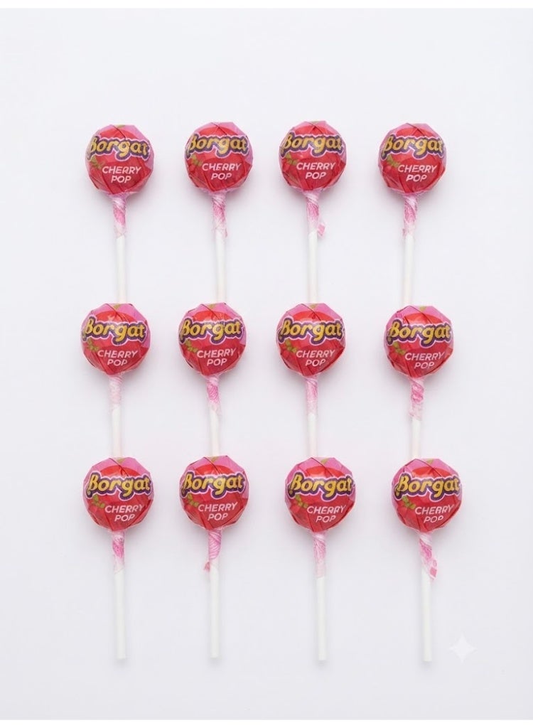 Borgat Cherry Flavored Lollipop - 12 Pieces - Image 1