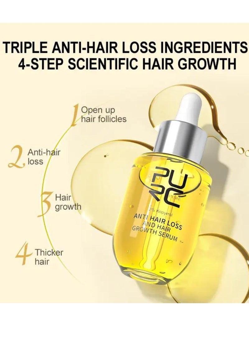 PURC 50ml Anti Hair Loss and Hair Growth Serum Hair Growth Density Serum with Biotin Hair Regrowth Treatment Essence Serum hair Growth and Scalp Conditioning 3 in 1 Care Ginger Regrowth Hair Oil - Image 3
