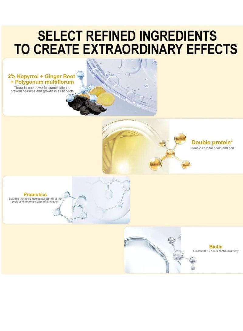 PURC 50ml Anti Hair Loss and Hair Growth Serum Hair Growth Density Serum with Biotin Hair Regrowth Treatment Essence Serum hair Growth and Scalp Conditioning 3 in 1 Care Ginger Regrowth Hair Oil - Image 4