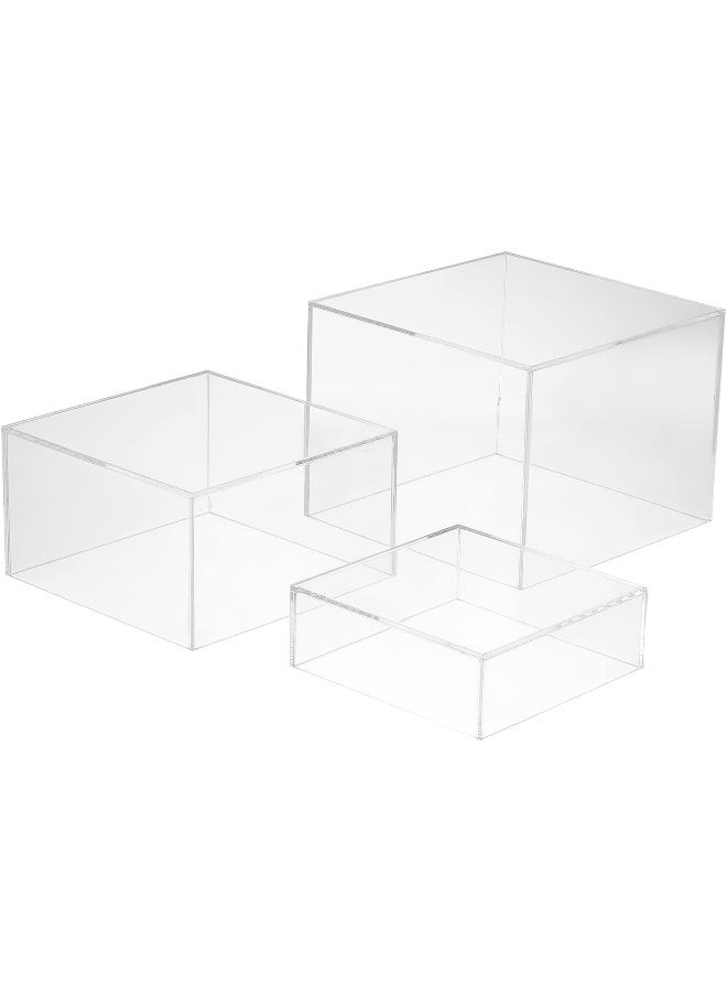 TPGP Acrylic Display Risers, 5-Sided Acrylic Riser With Hollow Bottoms - Image 3