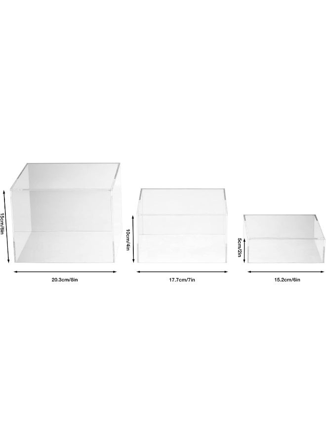 TPGP Acrylic Display Risers, 5-Sided Acrylic Riser With Hollow Bottoms - Image 2