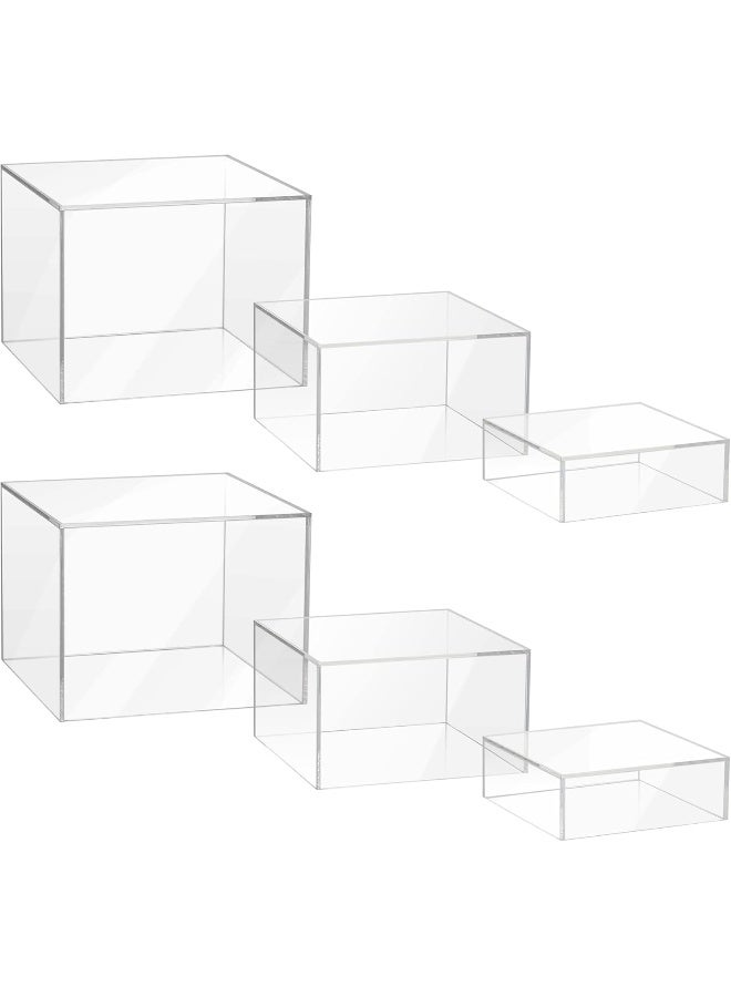 TPGP Acrylic Display Risers, 5-Sided Acrylic Riser With Hollow Bottoms - Image 1