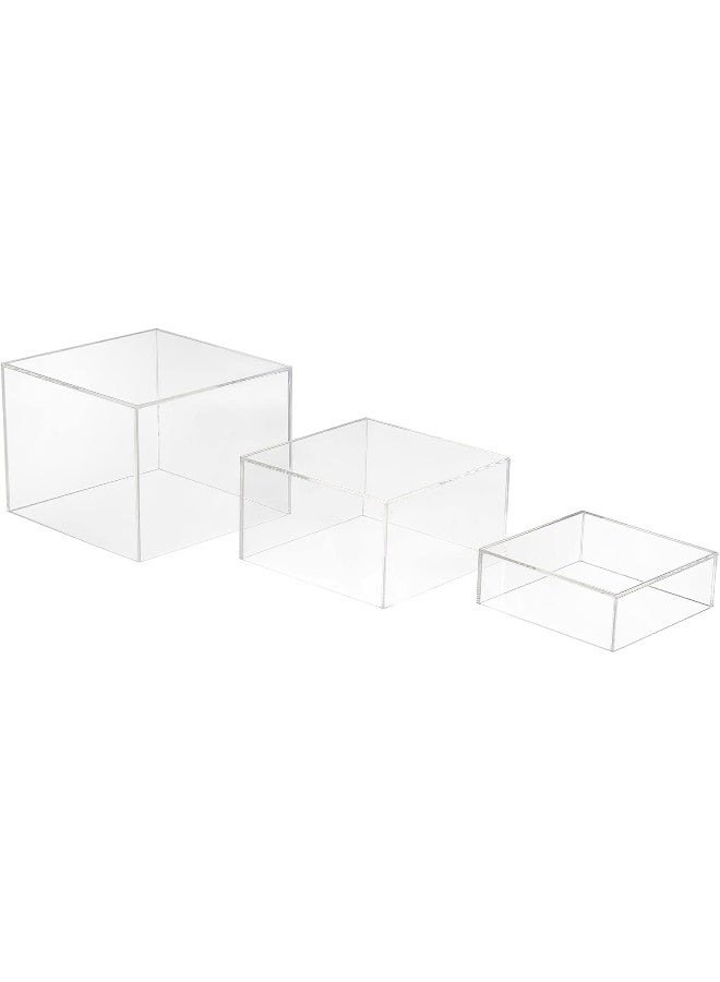 TPGP Acrylic Display Risers, 5-Sided Acrylic Riser With Hollow Bottoms - Image 4