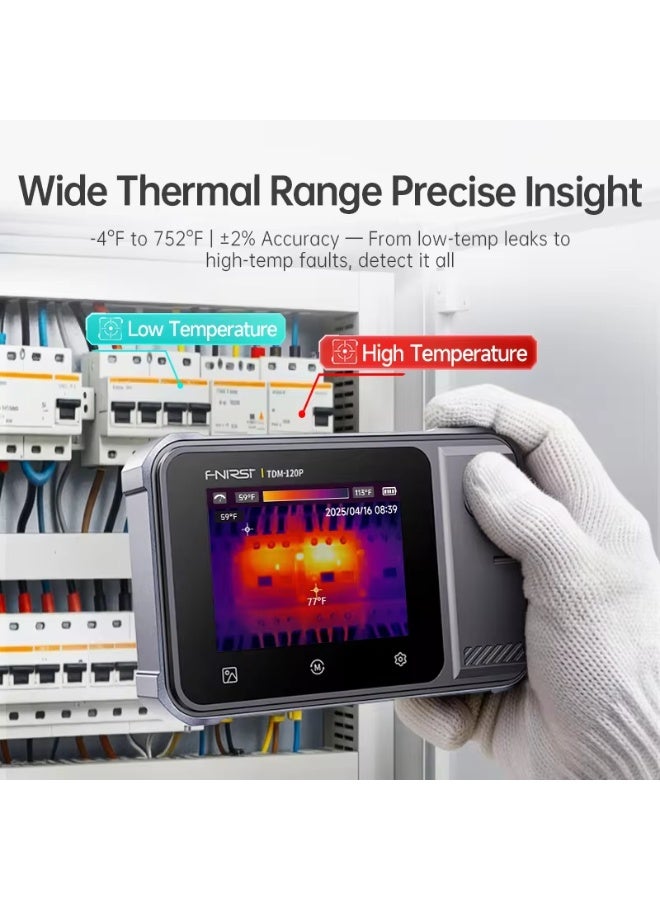 FNIRSI TDM-120P Multimeter Thermal Imaging Infrared Camera Tester AC 750V/DC 1000V Resistance Capacitance 120x90 IR - Image 2