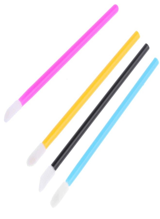 AKOAK 50 Pcs Disposable Lipstick Brush, Lip Gloss Stick, Applicator, Portable Eyeshadow Lip Gloss Brush Cosmetic Tool (yellow) - Image 4