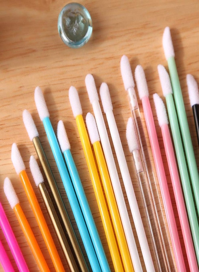 AKOAK 50 Pcs Disposable Lipstick Brush, Lip Gloss Stick, Applicator, Portable Eyeshadow Lip Gloss Brush Cosmetic Tool (yellow) - Image 5