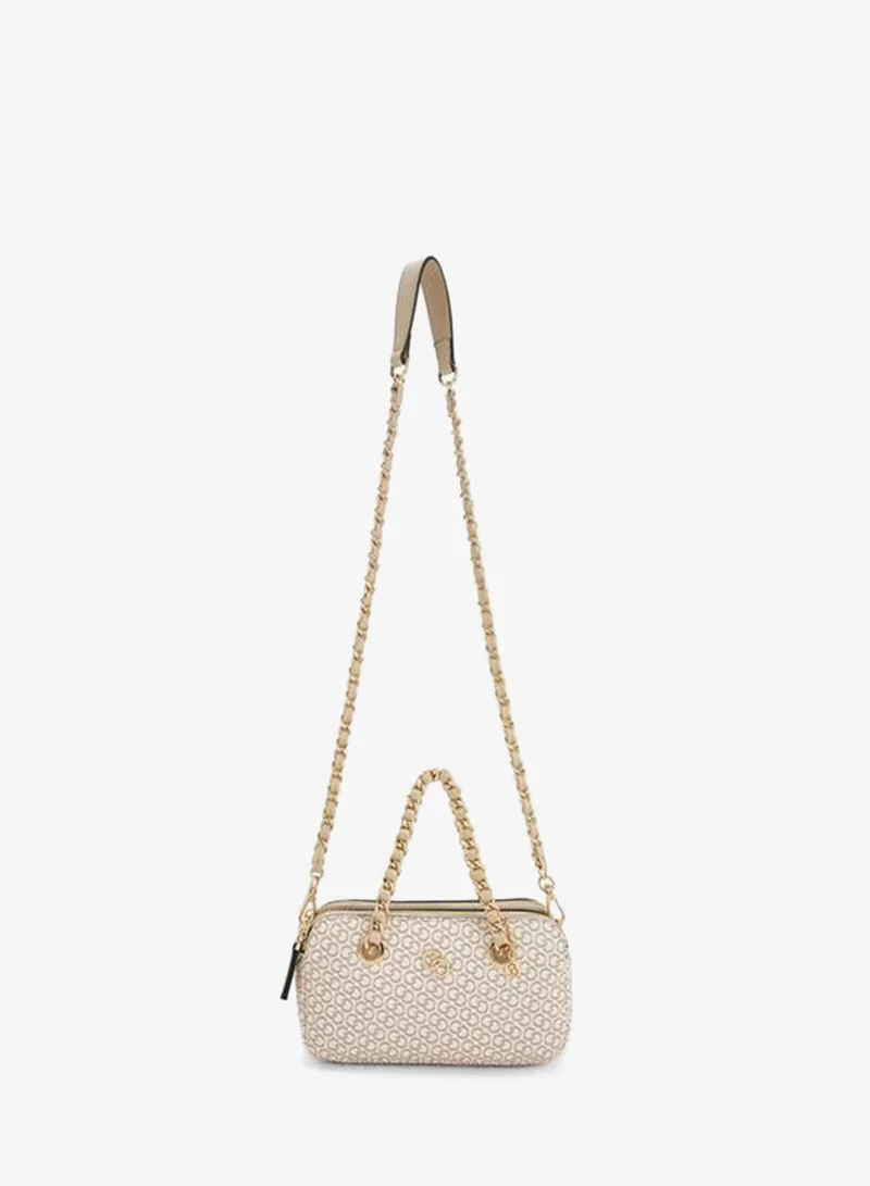 سيليست Monogram Print Crossbody Bag With Chain Strap