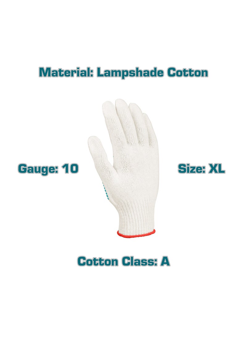 TOTAL Total Knitted Work Gloves with PVC Dots - Durable, Anti-Slip Grip Gloves for Industrial and General Use - Image 3