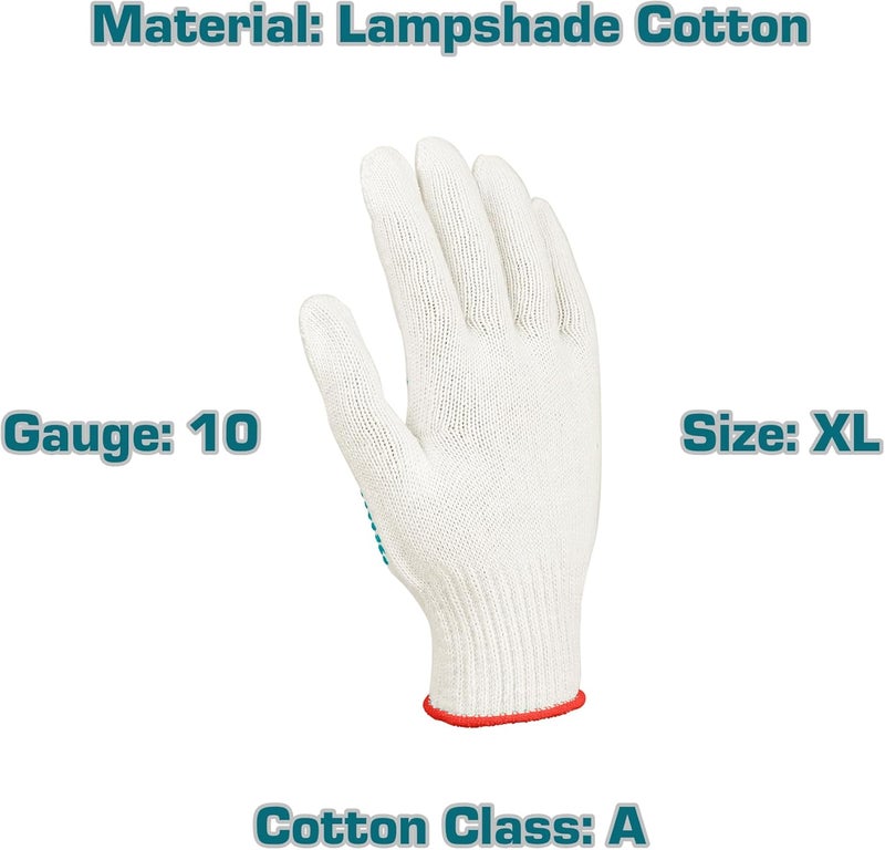 Total Knitted Work Gloves with PVC Dots - Image 4