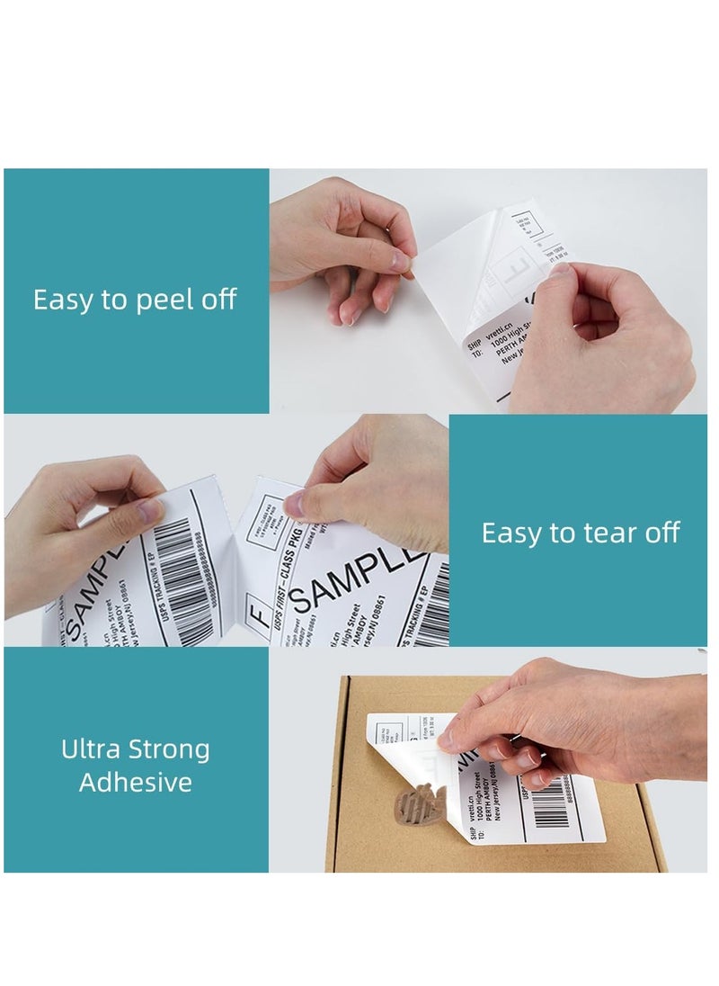 Generic 4x6 Thermal Direct Shipping Label-Pack of 500 Per Labels  Adhesive Labels Compatible with Phomemo Label Printer  - Image 2