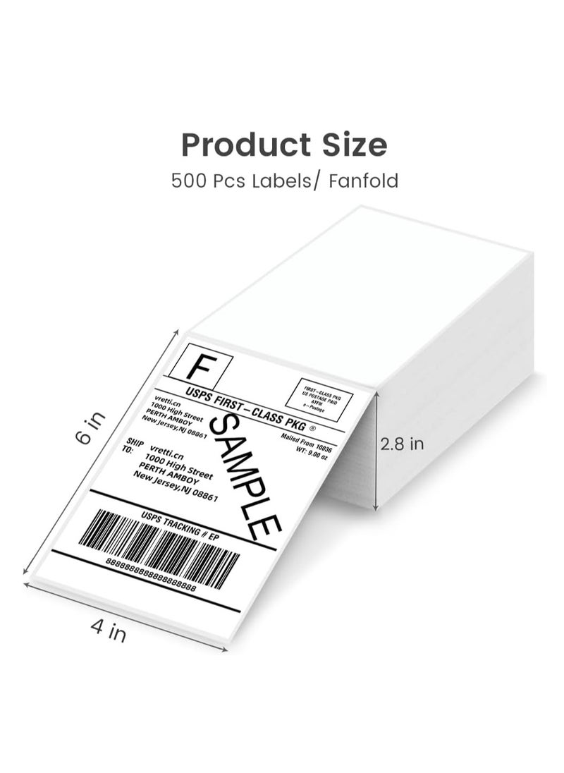 Generic 4x6 Thermal Direct Shipping Label-Pack of 500 Per Labels  Adhesive Labels Compatible with Phomemo Label Printer  - Image 5