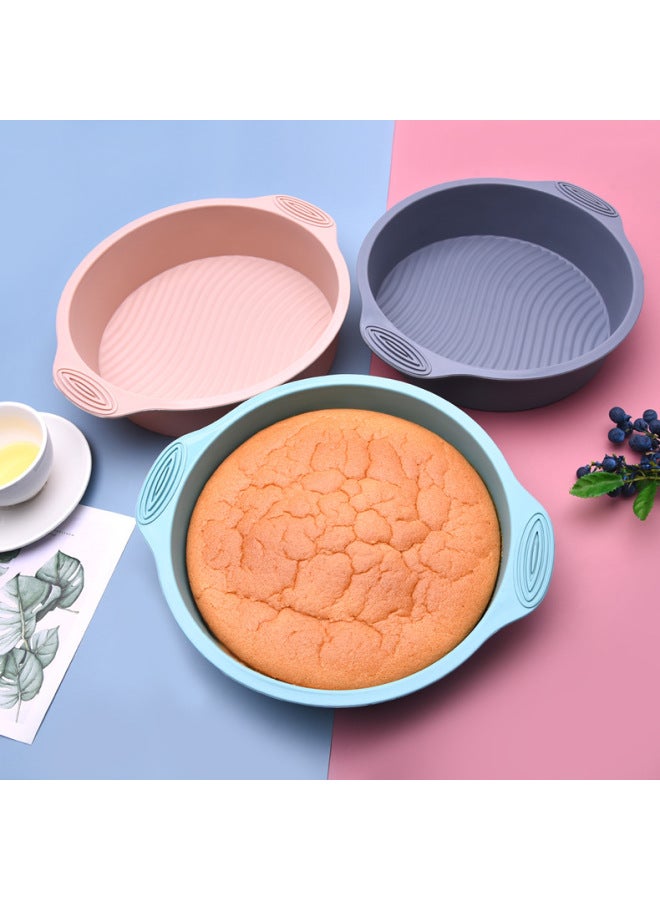 Full Set Of Cake Mold Silicone Baking Tools Suit Kitchen Household Bread Mold Non-stick Cake Baking Tray-Specification:5-piece Set Upgraded Version With Stainless Steel-Colour:European Blue - Image 5