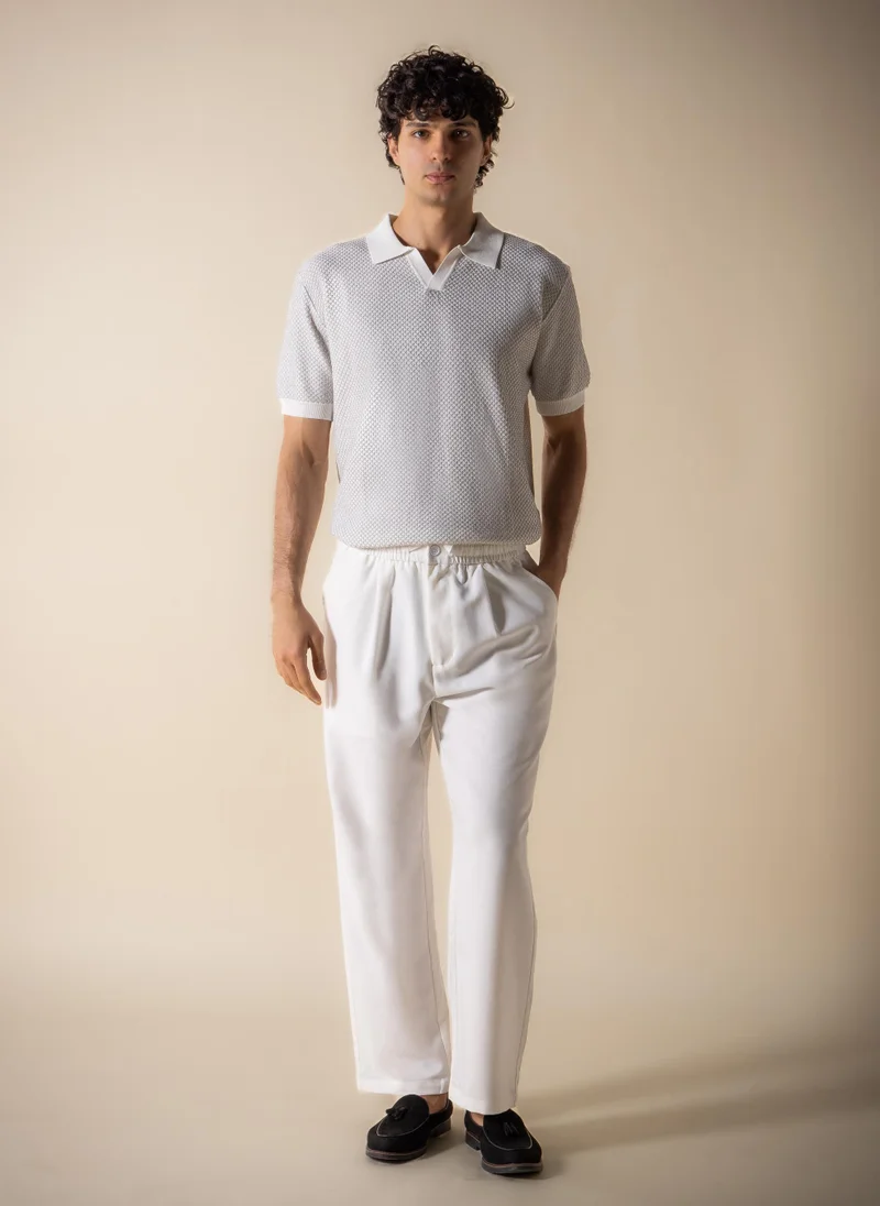 شايبس TEXTURED CONTRAST POLO SHIRT