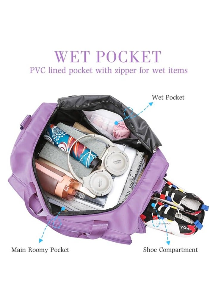 Generic Travel bagsSports duffel bags, Fitness handbags, Large capacity portable foldable travel lightweight waterproof overnight bags, Weekend sports, Gym, Men's holidays, Women's carrying duffel bags (purpl - Image 2