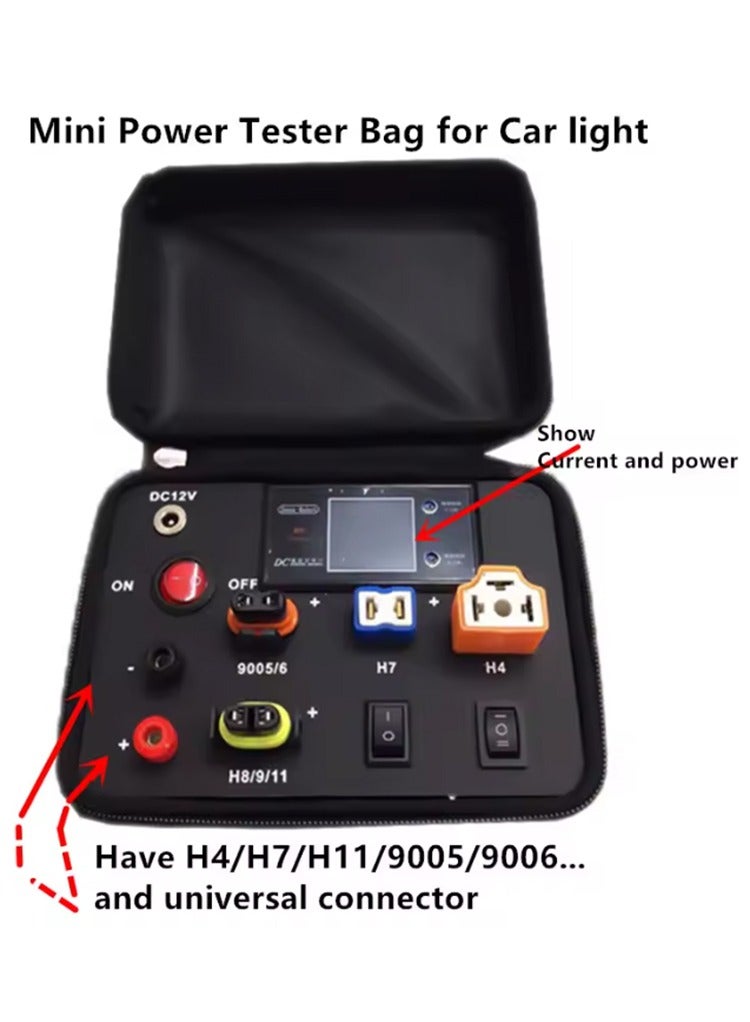 MR.SMART Mr. Smart Mini Power Tester Kit for Car Lights, H4/H7/H11/9005/9006 Compatible, DC12V with Digital Display, Universal Connector  - Image 2