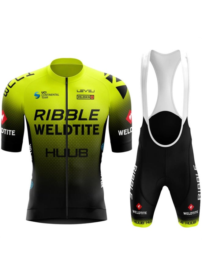 Huub Cycling Jersey Short-sleeved Suit Men's Summer Road Cycling Clothing Quick-drying Breathable Mountain Bike Cycling Pants Slim Fit