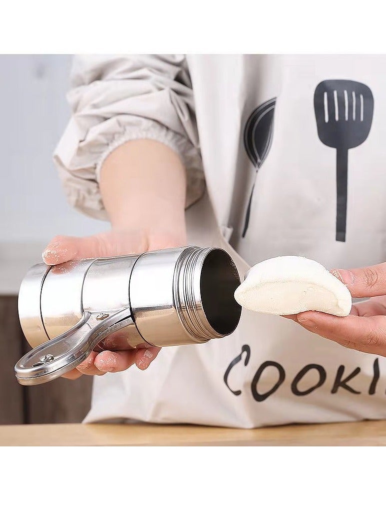 ماكينة صنع المعكرونة وصانعة النودلز مع 6 قوالب ماكينة صنع المعكرونة اليدوية من الفولاذ المقاوم للصدأ وصانعة السباغيتي وأدوات ماكينة صنع المعكرونة المحمولة مناسبة للسفر والنزهات والتخييم والمنزل - Image 2