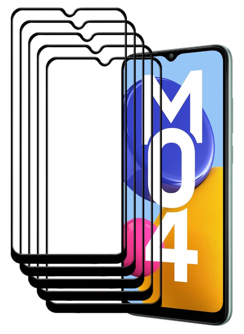 ACLIX 5 Pieces Antistatic ESD Dustproof Premium Quality High Definition Tempered Glass Screen Protector Designed For Samsung Galaxy M04 - Image 1