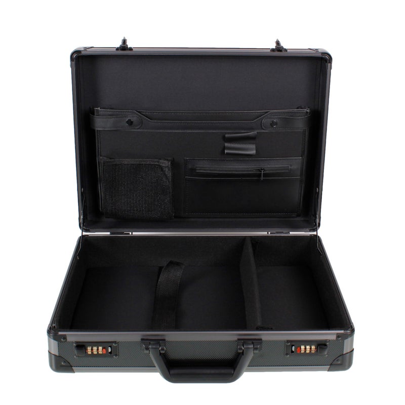 AR BRAND EST. 2021 AR BRAND EST. 2021 Aluminium Briefcase Business Office Travel Work Laptop Attaché Bag (Black)  - Image 1