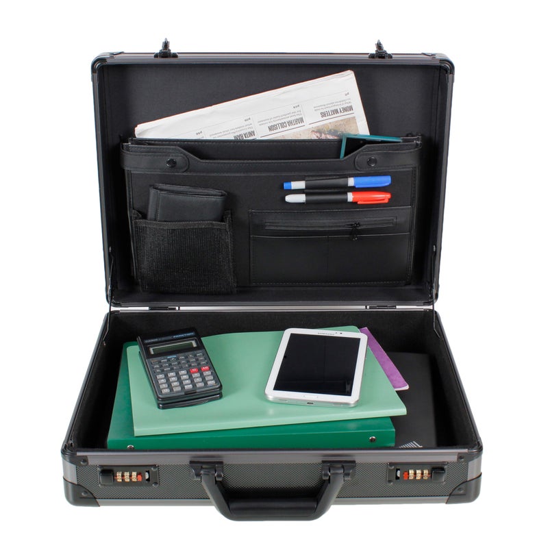 AR BRAND EST. 2021 AR BRAND EST. 2021 Aluminium Briefcase Business Office Travel Work Laptop Attaché Bag (Black)  - Image 2