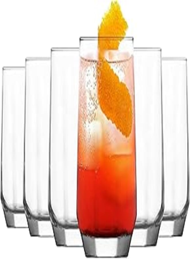 LAV DIAMOND Glass / 385 cc - 13 Oz / 6 Pcs/Elegant design, Trusted Brand, Attractive shape of Water, Sparkling Drink, Soft Drink, Smoothies, Juices, Cocktails/High Quality Materials