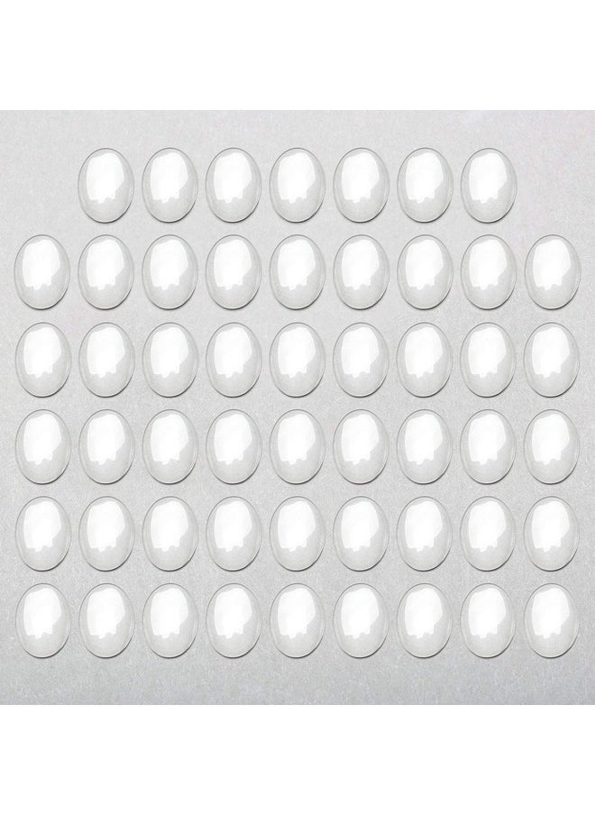 Dophee Oval Glass Cabochon For Jewelry Making Clear Dome Tiles Cabochons With Flat Back Dome Bead Cameo Cabochon Tile For Diy Craft Photo Pendants Rings Necklace 25X18Mm 50Pack  - Image 1