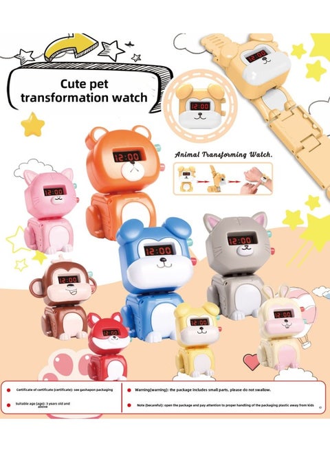 Gashapon Ball 75mm 100mm Gashapon Blind Box Figure Gashapon Toy Gashapon Kidsren's Watch Ultraman Watch-Color:Cute Pet Watch (single Product)