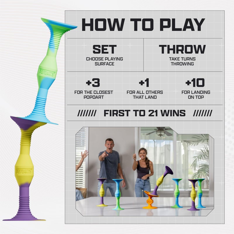Popdarts PRO Pack Game Set (Wigglenobber Target Marker) - Indoor, Outdoor Suction Cup Throwing Game - Competition with a POP - Image 4
