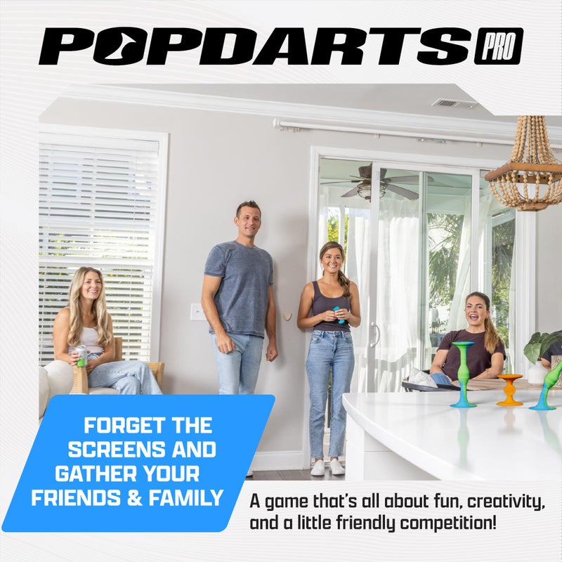 Popdarts PRO Pack Game Set (Wigglenobber Target Marker) - Indoor, Outdoor Suction Cup Throwing Game - Competition with a POP - Image 2