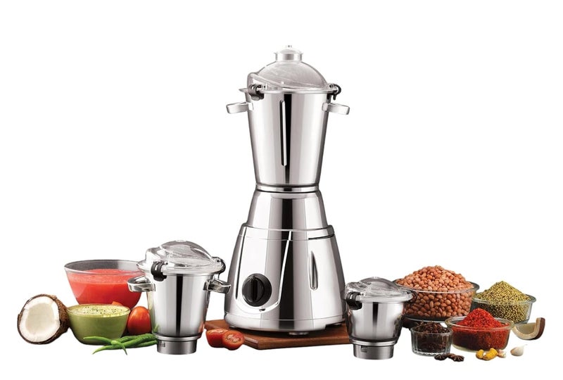 Expert Chef EXPERT CHEF Hotel Gold 1600w Commercial Steel Plating Mixer Grinder with 3 Jars for Hotels Restaurants Caterers and Heavy use Horeca Versatile Blending and Grinding for Every Kitchen Need Silver  - Image 1