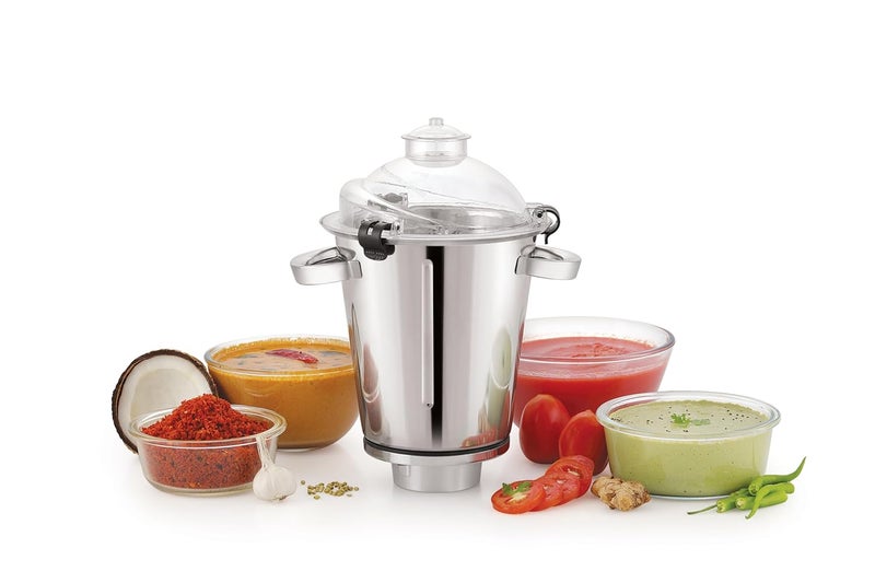 Expert Chef EXPERT CHEF Hotel Gold 1600w Commercial Steel Plating Mixer Grinder with 3 Jars for Hotels Restaurants Caterers and Heavy use Horeca Versatile Blending and Grinding for Every Kitchen Need Silver  - Image 4