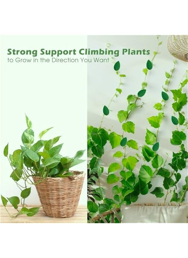 Generic 60 Reusable Green Leaf Plant Clips - Strong Support for Climbing Plants Indoors and Outdoors - Home Garden Accessories with 72 Stickers  - Image 5