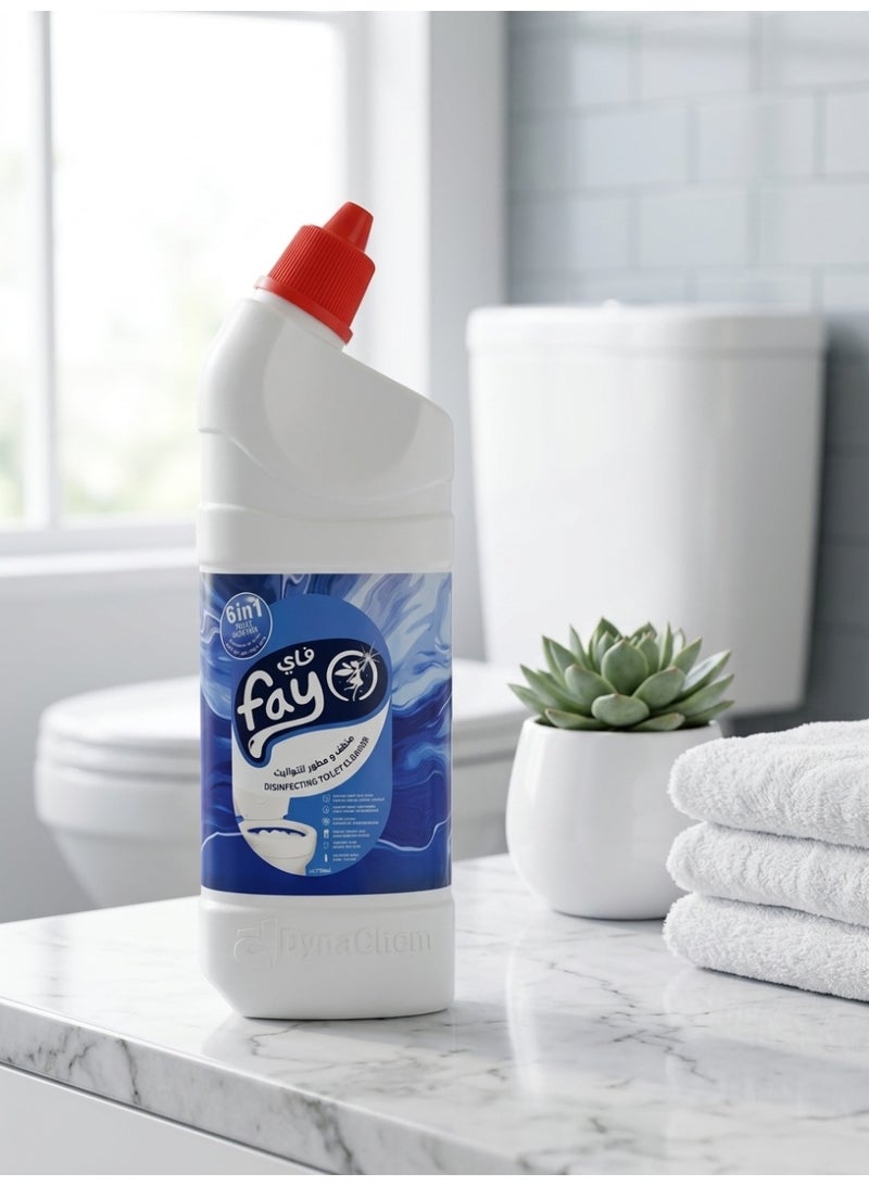 FAY Disinfecting Toilet Bowl Cleaner 6 in 1 Spray 750ml, Powerful Limescale Remover, Stubborn Stain & Rust Eliminator, Germ Killer Bathroom Cleaner, Ceramic & Chrome Shine Protection - Image 5