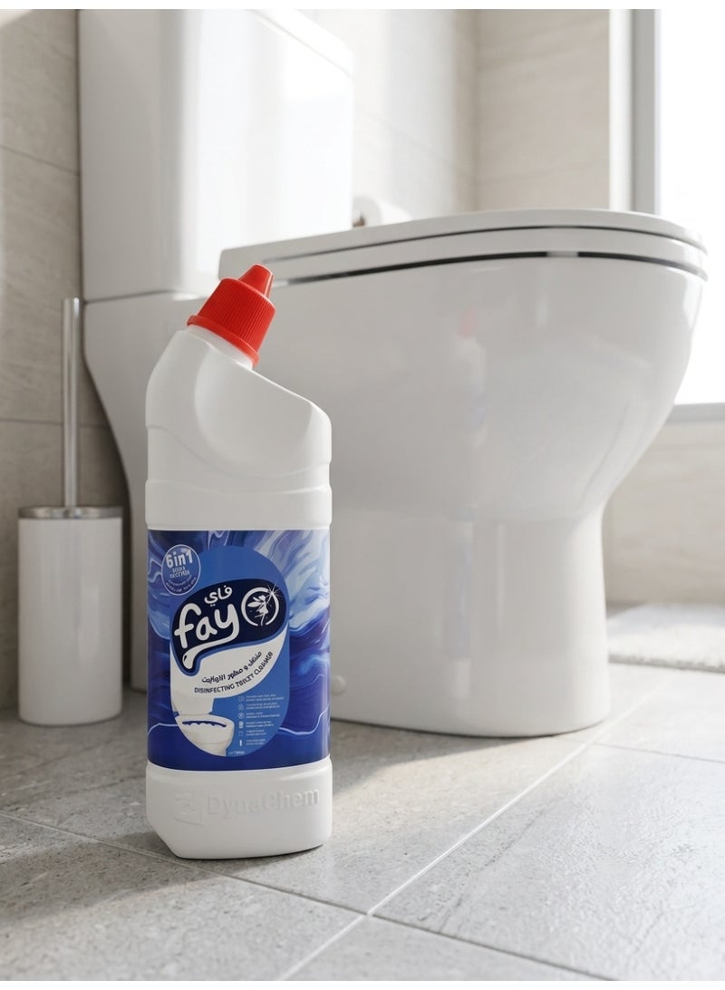 FAY Disinfecting Toilet Bowl Cleaner 6 in 1 Spray 750ml, Powerful Limescale Remover, Stubborn Stain & Rust Eliminator, Germ Killer Bathroom Cleaner, Ceramic & Chrome Shine Protection - Image 4