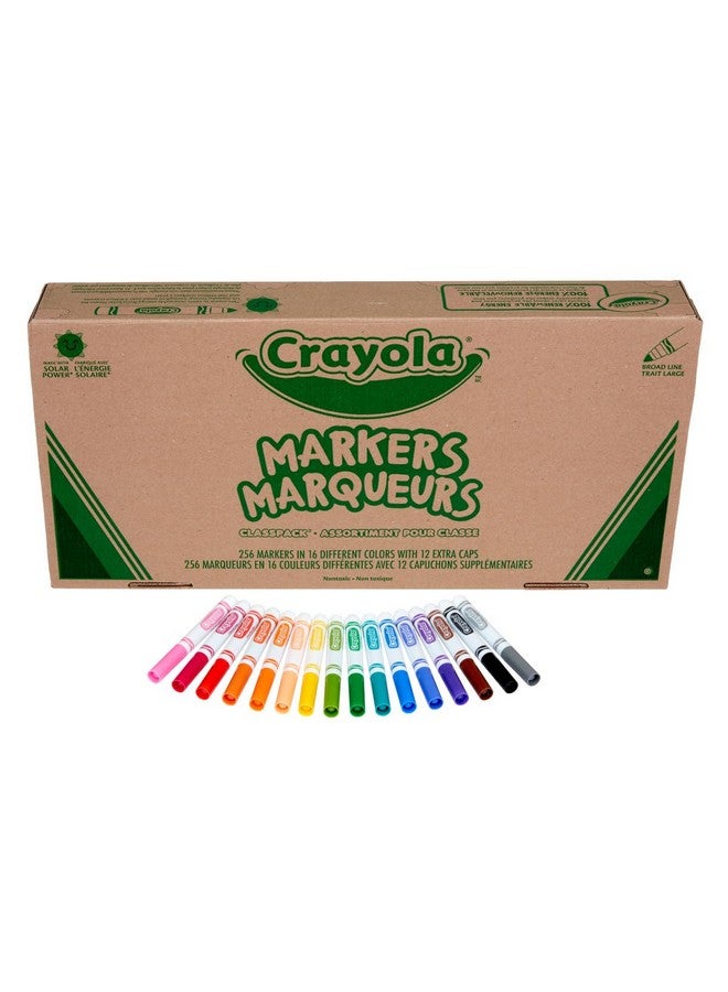 Crayola Broad Line Markers Classpack (256 Ct), Bulk School Supplies For Teachers, Kids Markers For School, Classroom Must Have - Image 2