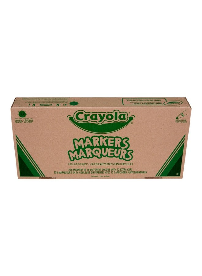 Crayola Broad Line Markers Classpack (256 Ct), Bulk School Supplies For Teachers, Kids Markers For School, Classroom Must Have - Image 1