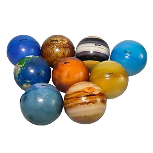 CALANDIS® 9Pcs Portable Colorful Early Education Soft Planet Bouncy Ball for Kids - Image 1