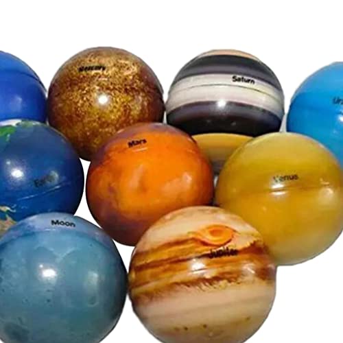 CALANDIS® 9Pcs Portable Colorful Early Education Soft Planet Bouncy Ball for Kids - Image 2
