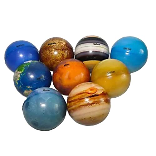 CALANDIS® 9Pcs Portable Colorful Early Education Soft Planet Bouncy Ball for Kids - Image 5