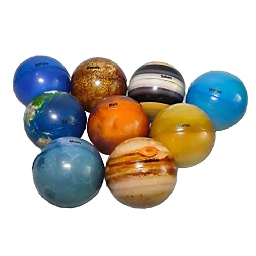 CALANDIS® 9Pcs Portable Colorful Early Education Soft Planet Bouncy Ball for Kids - Image 3