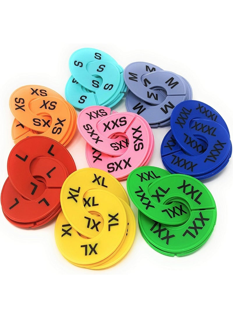 GIDABRAND Clothes Size Dividers | 40 Pieces 8 Colors XXS-XXXL | Ultimate Clothing Rack Dividers | Round Clothes Rack Clothes Hangers, Commercial Clothing Racks, Clothing Shops by GIDABRAND - Image 5