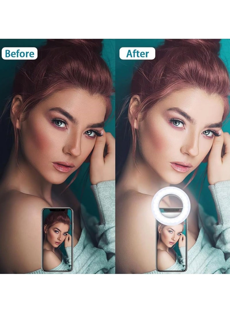 CMGTYYD Photography Light - Clip-on Selfie Ring Light with 40 LEDs and 3 Light Modes, Dimmable for Phone, Tablet, Laptop, Zoom Meeting, Makeup, VideoLive Streaming Light, Multi-Function Fill Light - Image 3