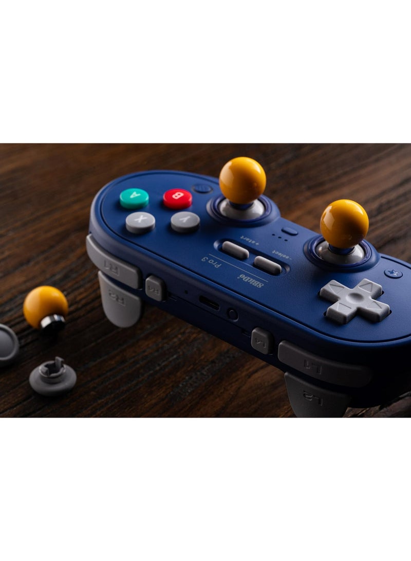 8BitDo Pro 3 Bluetooth Controller for Switch/Switch 2 – TMR Joysticks, Swappable ABXY Buttons, Pro Back Buttons, Charging Dock, Hall Effect Triggers, for Windows, Apple, SteamOS, Android - Purple - Image 5