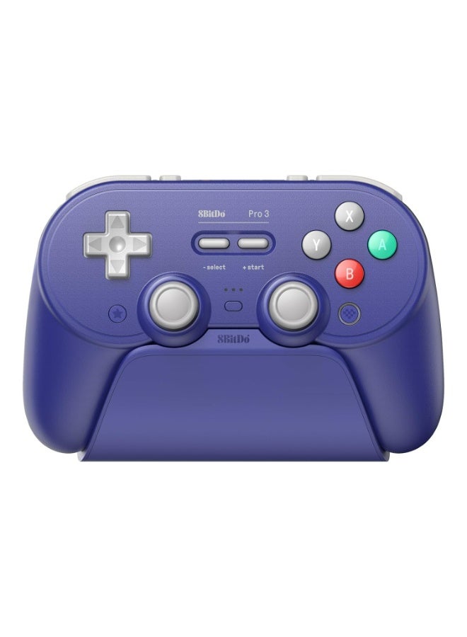 8BitDo Pro 3 Bluetooth Controller for Switch/Switch 2 – TMR Joysticks, Swappable ABXY Buttons, Pro Back Buttons, Charging Dock, Hall Effect Triggers, for Windows, Apple, SteamOS, Android - Purple - Image 1
