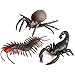 RCOMG 3PCS Rubber Insect Animal TPR Super Stretchy Bug Figures Bath Pool Toy with Spider Scorpion Centipede Party Supplies Squishy Wildlife Model Figurine for Collection Gift DecorationCake Topper - Image 2
