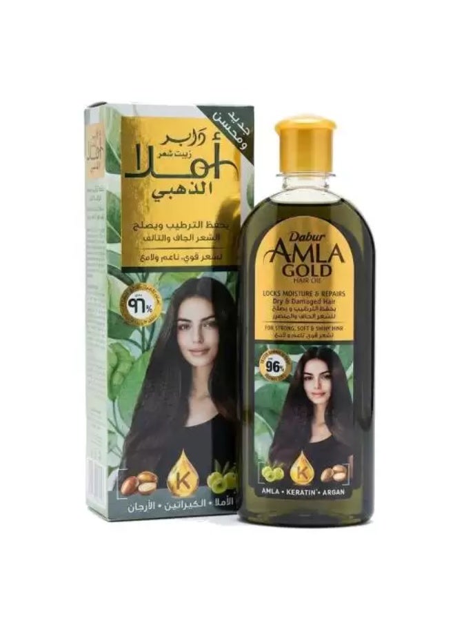 دابر زيت الشعر الذهبي من دابر أملا بالعناصر المغذية – 300 مل - Image 1