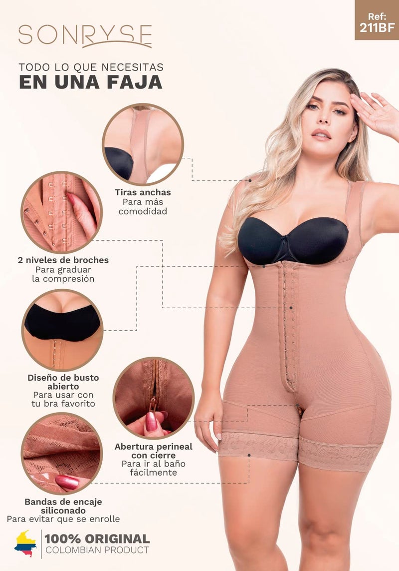 Sonryse Shapewear for women Fajas Colombianas Moldeadoras | Stage 2 Faja Tummy Control Shapewear after Tummy Tuck and Liposuction Mocha X-Large - Image 4
