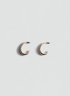 MANGO Thin Oval Hoop Earrings  - Image 1