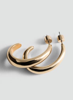 MANGO Thin Oval Hoop Earrings  - Image 2