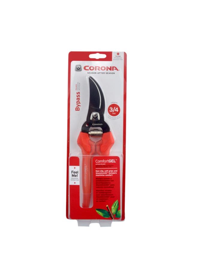 CORONA - Corona Comfort Gel Bypass Pruner with Ergonomic Non-Slip Handle Red and Black 3/4inch - Image 1